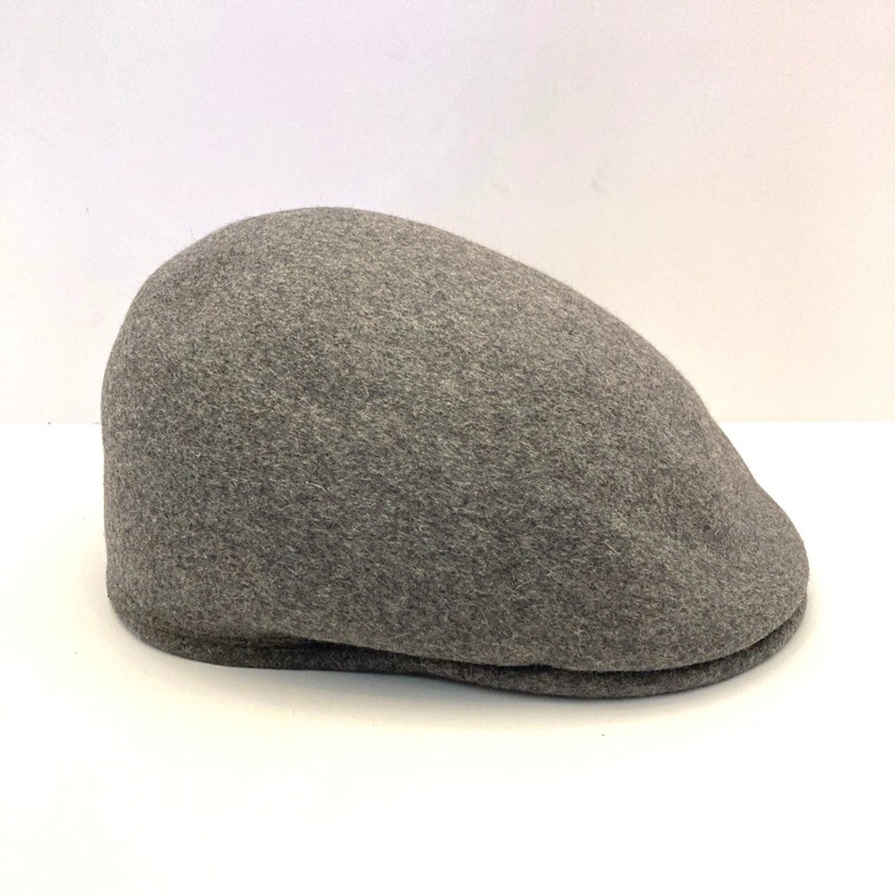 Christys' of London Wool Molded Ivy Cap Ascot Gray Flannel 56 cm UK 6 7/8‎ US 7